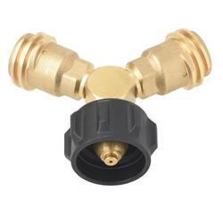 Propane Supply Splitter Flame King AB225 Y-Splitter Valve; Allows Connection Of Additional Appliances - Young Farts RV Parts