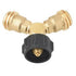 Propane Supply Splitter Flame King AB225 Y-Splitter Valve; Allows Connection Of Additional Appliances - Young Farts RV Parts