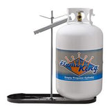 Propane Tank Rack Flame King KT40MNT With Hold Down Clamp; Holds Two 40 Pound Gas Bottle; Bolts To Trailer Tongue; Powder Coated; Steel