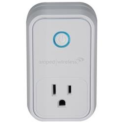 Receptacle Digital Products International AWP48W Amped Wireless; Indoor Use Only; Smart Plug; 15 Amp/ 125 Volt AC Power; Non Ground Fault Interrupter; Single Receptacle; AC 3 Pin Plug; White; Receptacle Only; Surge Protection; 802.11 b/g/n Connectivity - Young Farts RV Parts