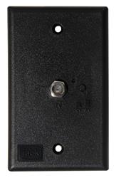 Receptacle King PB1001 Use To Provide Power To An Amplified TV Antenna; Outside/ Indoor Use; 12 Volt DC Campground Cable Input; Spade Terminal; Single; Black; 3-1/2" x 2-3/4" x 2" - Young Farts RV Parts