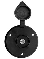 Receptacle Prime Products 08-6209 3" Diameter Outdoor/ Indoor Use; 75 Ohm F Style Satellite Or Outdoor TV Coaxial Cable; Single Receptacle; Black - Young Farts RV Parts