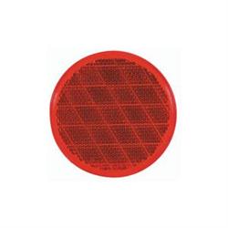 Reflector Optronics RE21RS Red Lens; 3" Round; Mounts With Adhesive Backing - Young Farts RV Parts