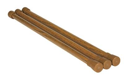 Refrigerator Content Brace Camco 43823 Spring Loaded Bar Style; Bar Extends From 16" Length to 28" Length; Oak Finish Metal; Set of 3; With English/ French Language PackagingKeep order in your RV refrigerator and cupboards during travel. Spring loaded bar - Young Farts RV Parts