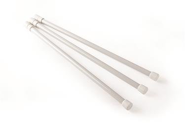 Refrigerator Content Brace Camco 44053 Spring Loaded Bar Style; Bar Extends From 16" Length to 28" Length; White Plastic; Set of 3; With English/ French Language PackagingKeep order in your RV refrigerator and cupboards during travel. Spring loaded bars k - Young Farts RV Parts
