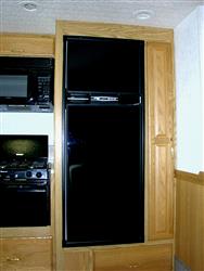 Refrigerator Door Panel FRV Inc. 9TP-L Fits Norcold Refrigerators; Upper Door Panels; Black - Young Farts RV Parts