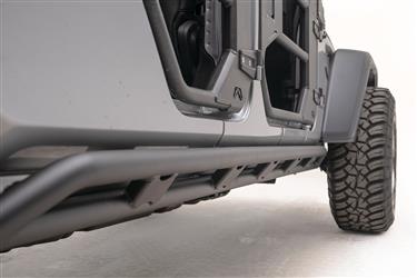 Rocker Panel Guard Fab Fours JT20-G1850-1 Rock Slider, Oval Tube, Powder Coated, Black - Young Farts RV Parts