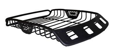 Roof Basket Go Rhino 59045T Safari Rack; 48" x 40" x 6" ; Black Textured Powder Coat Steel With Black Fairings; With 4 Light Mounting Holes For 3" Square Lights - Young Farts RV Parts