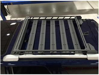 Roof Basket N-Fab T102MRF MRF Series; Direct-Fit; Black Textured Powder Coated Steel; OE Side Rail Mount - Young Farts RV Parts