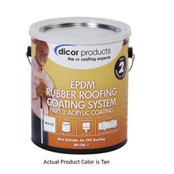 Roof Coating Dicor Corp. RP-CRCT-1 Use To Protect And Beautify Previously Coated RV Roofs, For Ethylene Propylene Diene Terpolymer (EPDM) Rubber Roof, Covers 125 Square Feet - Young Farts RV Parts