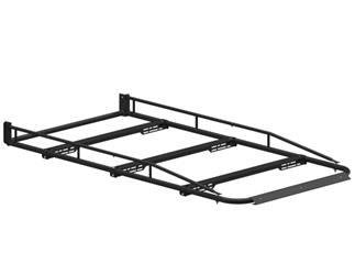 Roof Rack Holman 8010A Pro III Series; Universal Fit; Gloss; Black; Aluminum; Single; With Cap; 100" x 52" x 8" - Young Farts RV Parts