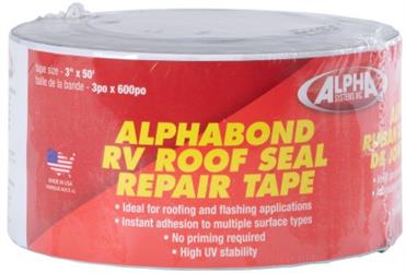 Roof Repair Tape 2" x 50 Foot Roll; White Lippert Components 2020002416 Alphabond/ Alpha Systems QTPOW250 - Young Farts RV Parts