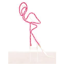 Rope Light - LED Faulkner 20520 Yard Light, 24" Height x 12" Width, Pink, Flamingo, LED Light, 120 Volt AC/ 0.052 Amp/ 6.24 Watt - Young Farts RV Parts