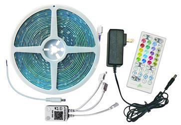 Rope Light - LED Valterra DG72694 Diamond Group, Replacement For Awning Lights, Multicolor LED, Bluetooth Connectivity With App, 12 Volt With 110 Volt Adapter, 10 Meter, 3 Modes (Chase/ Fixed/ Music), With 3M Tape Backing Adheres To All Surfaces Except Wo - Young Farts RV Parts