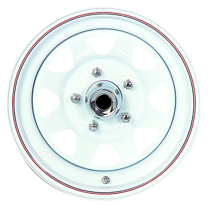 RT RT3728 - WHITE EIGHT SPOKE RIM 15"X6" 0 OFFSET 4.28 - Young Farts RV Parts