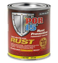 Load image into Gallery viewer, Rust Treatment Por 15 45008 Used To Destroy Old Rust And Prevent New Rust Forming For Automotive/ Industrial/ Marine/ Garage Floors/ Roofs/ HVAC Pipes/ Beams/ Home Appliances; 16 Ounce Can; Brush-Top; Single - Young Farts RV Parts