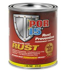 Rust Treatment Por 15 45408 Used To Destroy Old Rust And Prevent New Rust Forming For Automotive/ Industrial/ Marine/ Garage Floors/ Roofs/ HVAC Pipes/ Beams/ Home Appliances; 16 Ounce Can; Brush-Top; Single - Young Farts RV Parts