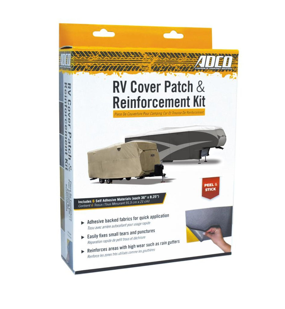RV Cover Repair Kit Adco 9024 Use With Virtually Every Brand RV Covers For Reinforcement And Repairs; With 6 Different Colored Adhesive Backed Fabrics - Young Farts RV Parts