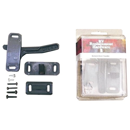 RV Designer E295 - Screen Door Latch, Black - Phillips - Right Hand - Young Farts RV Parts