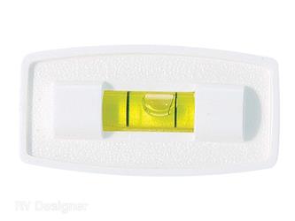 RV Level RV Designer E407 Bubble, Stick-On Level, White Housing, 2" x 1" - Young Farts RV Parts