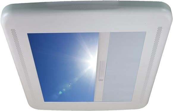 RV Products 00-03900 - MaxxAir MaxxShade Roof Vent Cover With Roller Shade - White - Young Farts RV Parts