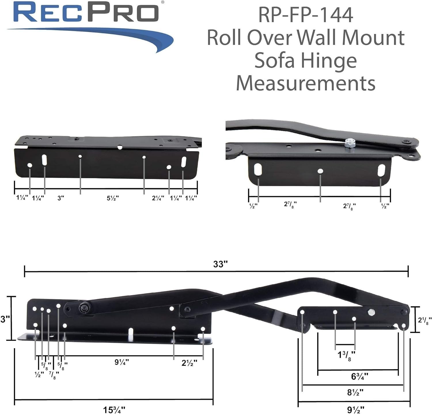 RV Rollover Sofa/Bed Hinge Mechanism- Set - Young Farts RV Parts