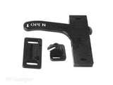 Screen Door Latch RV Designer E287 For RV Designer Amerimax Style Screen Doors; Left Hand Opening; Black