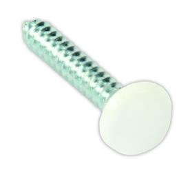 Screw JR Products 20415 Kappet, Use To Give Decorative Appearance Where We Need To Use A Screw Down Application, #8 x 1" Length, With White Covers - Young Farts RV Parts