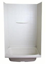 Load image into Gallery viewer, Shower Surround 24&quot; x 36&quot; x 59&quot; Lippert Components 209461 Better Bath, 1 Piece Design, Bath Surround, Parchment, Picture Frame Style, ABS Plastic, For Use With 36&quot; Bathtub - Young Farts RV Parts