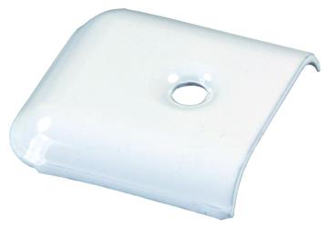 Side Molding End Cap JR Products 49655 1-1/4" Length x 1-3/8" Width x 1/4" Depth; Polar White; Metal - Young Farts RV Parts
