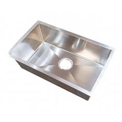 Sink Lippert Components 719426 Better Bath, Single Bowl Drawn Sink, 25" Width x 15" Length x 6" Depth, Under Mount, Without Faucet Mount, 20 Gauge T-304 Stainless Steel, 3-1/2" Drain Fitting Size - Young Farts RV Parts