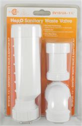 Sink Trap Sunbelt BV1B/UA11/4 HepvO ™, Straight Valve, 1-1/4" In-Line Adapter, White - Young Farts RV Parts