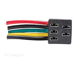 Slide Out Switch Wiring Harness RV Designer S149 For RV Designer 5 Pin Slide Out Switch Part Numbers S141/ S145; Square Connector; 6" - Young Farts RV Parts