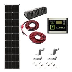 Solar Kit Zamp Solar KIT1007 90 Watt Deluxe Solar Kit With Airstream Mounting Feet, 13.6" Width x 58.3" Height x 1.5" Depth, Fused Output Lead, 30 Amp Lithium Capable Charge Controller - Young Farts RV Parts