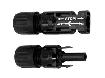 Solar Panel Connector Samlex America MC4-2 Use To Connect Solar Panel To Charge Controller; Snap-In Locking Type; MC4 Male And MC4 Female Connector; 30 Amp Maximum/ 1000 Volt Maximum; Withstands From 40 Degrees Centigrade To 90 Degrees Centigrade Temperat - Young Farts RV Parts