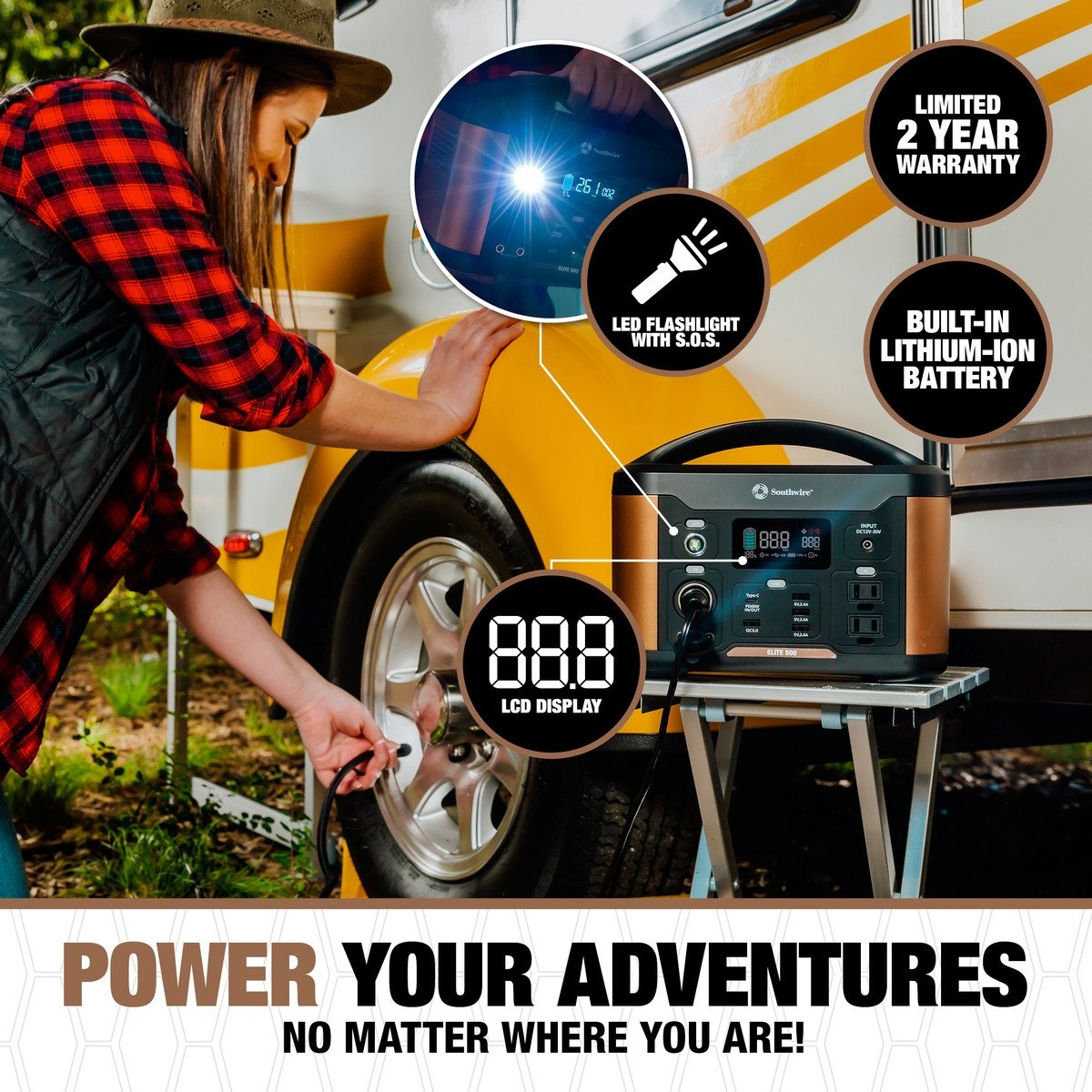 Southwire 53252 - Southwire Elite 500 Series™ Portable Power Station - Young Farts RV Parts