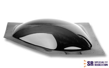Specialty Recreation Neo Angle Skylight 5" Bubble Type Dome Opening 28" x 10" Smoke - NSL2810S - Young Farts RV Parts