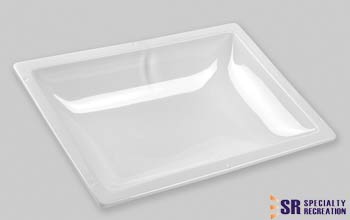 Specialty Recreation Rectangular Skylight 4" High Bubble Type Dome Opening 14" x 22" White - N1422 - Young Farts RV Parts