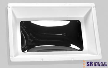 Specialty Recreation Rectangular Skylight 5" Bubble Type DomeOuter White Inner Garnish Opening 14" x 22" - N1422D - Young Farts RV Parts