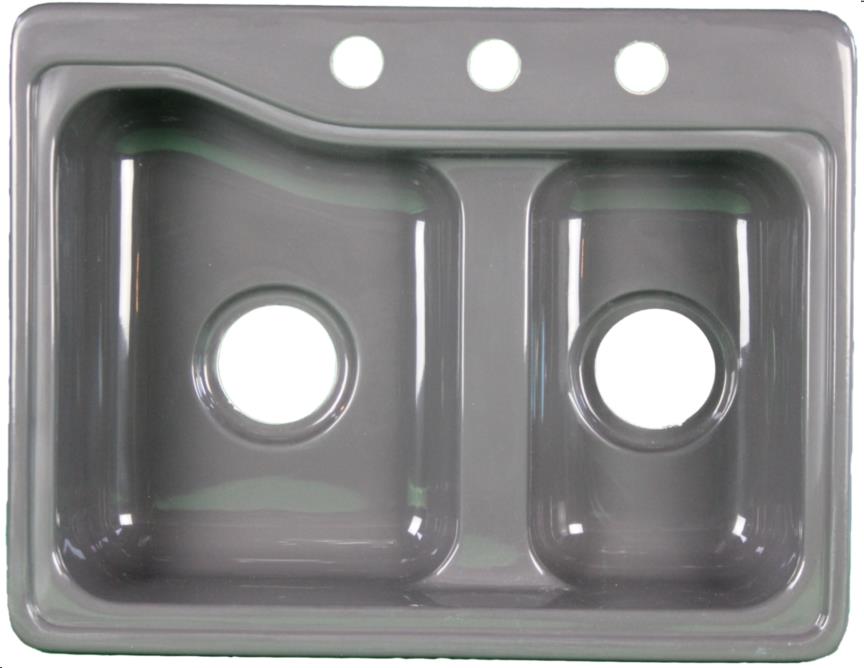s.recreation KS1924G *SPECIAL ORDER* KITCHEN SINK 19X24 FIBERGLASS GRAY - Young Farts RV Parts