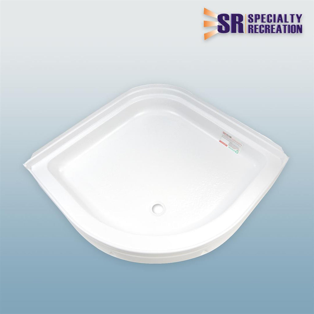 s.recreation SPR3434WC *SPECIAL ORDER* RADIUS SHOWER PAN 34 X34 WHITE F/CE - Young Farts RV Parts
