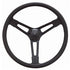 Steering Wheel Grant Products 677 Racing Performance, 16" Diameter, 3 Spoke, Black Foam Cushion Grip, Black Powder Coat Steel Spokes, Without Cruise Control Buttons/Holes, 3 Bolt, With Horn Button - Young Farts RV Parts