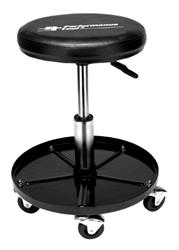 Stool Performance Tool W85008 Round Black Seat, Swivel, 2-1/2" Caster Attached Legs, Without Back, 20" Maximum Height Adjustment - Young Farts RV Parts