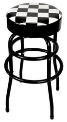 Stool Performance Tool W85023 Round Checkered Vinyl Seat, Swivel, 4 Steel Legs - Young Farts RV Parts