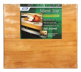 Stove Top Cover Camco 43521 Oak Accents ™; 19-5/8" x 17-1/2"; Oak Finish; Hardwood; With Rubber Pucks To Silence Stove Rattles - Young Farts RV Parts