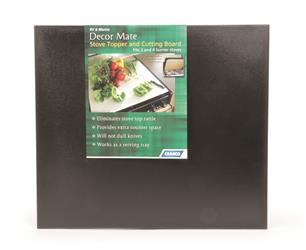 Stove Top Cover Camco 43704 Décor-Mate; 17" Width x 19-1/2" Depth x 1/2" Height; Black; Polyethylene; With Rubber Mat Backing To Silence Stove Rattles - Young Farts RV Parts