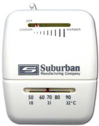 Suburban Wall Thermostat - Mechanical - Single Stage White - 161154 - Young Farts RV Parts