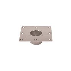 Table Leg Base 5.94" Length x 5.94" Width, Faulkner 48733 Square, Recessed Flush Mount, Aluminum - Young Farts RV Parts