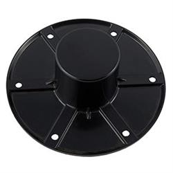 Table Leg Base, 6" Diameter AP Products 013-1112B Pedestal Base, Round Flush Mount x 2" Height, 6 Mounting Holes, Black - Young Farts RV Parts