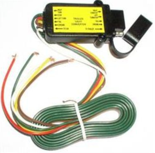 Tail Light Converter Pollak 12-751EV 5 Wire To 4 Wire Flat Molded, Adapts Vehicles With Separate Turn and Stop Lights To Standard Trailer Tail Light Wiring, 3 Amp, 12 Volt, 60